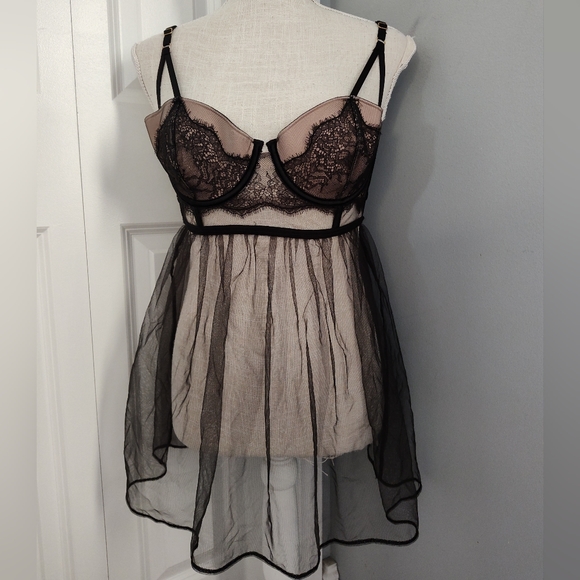 Victoria's Secret Other - 🖤EUC Victoria’s Secret Very Sexy Babydoll Sheer Chemise, Black Mesh, 36C